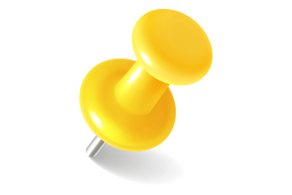 Download Plastic Thumb Tack. Realistic Yellow Pus - Realistic Collection